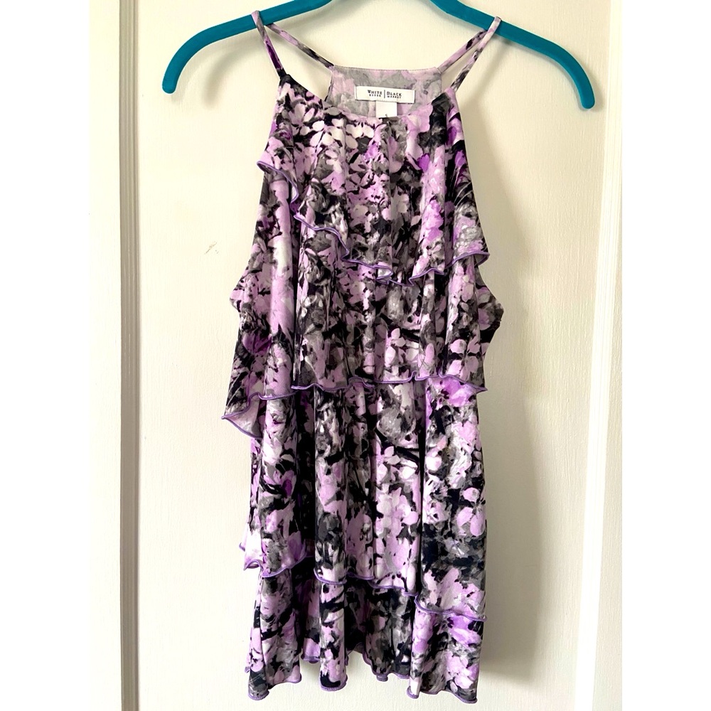 White House Black Market Layered Ruffled HalterTop - Small